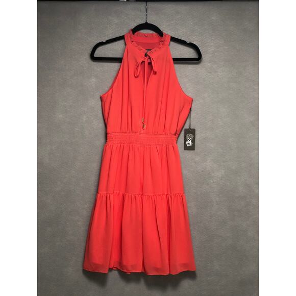 Vince Camuto Women's Size 6 Smocked Chiffon Fit & Flare NEW - Picture 5 of 7